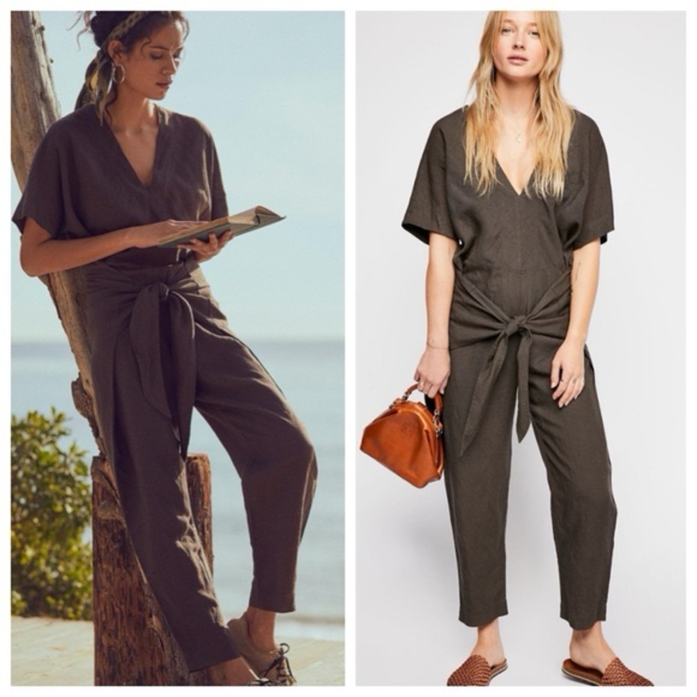 Free People Dark Brown Jumpsuit